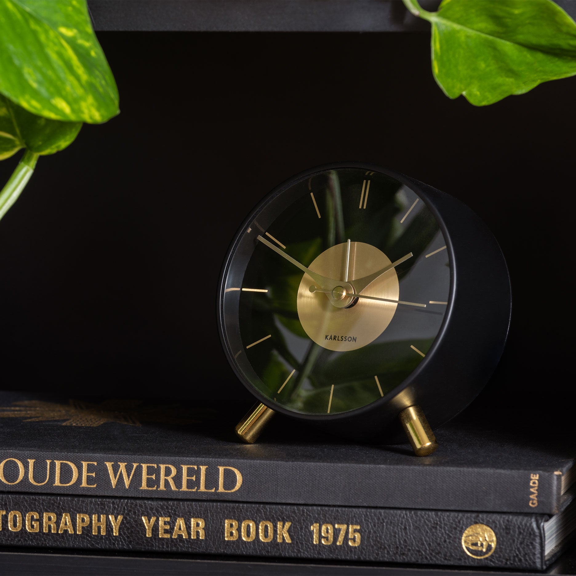 Gold Disc vækkeur sort